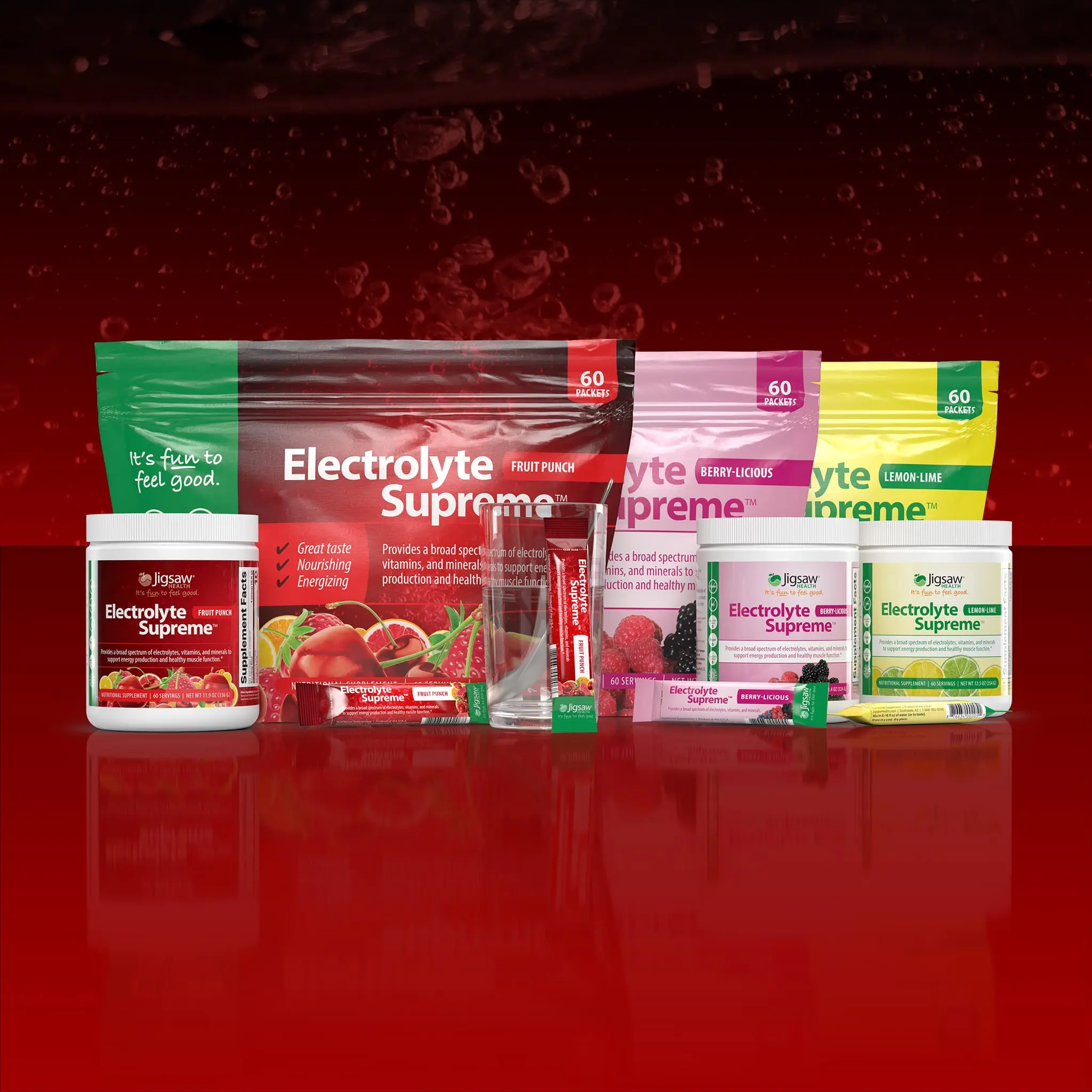 Jigsaw Electrolyte Supreme - Sugar-Free, Keto-Friendly, 60 Servings, Premium Full-Spectrum Electrolytes with Vitamins & Minerals