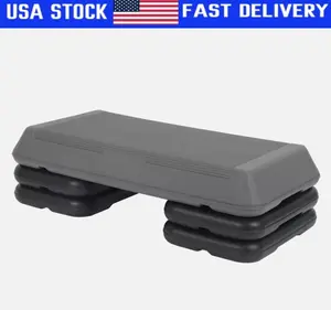 28“ Aerobic Step Adjustable Height 4-6-8" Fitness Anti-slip Exercise Stepper
