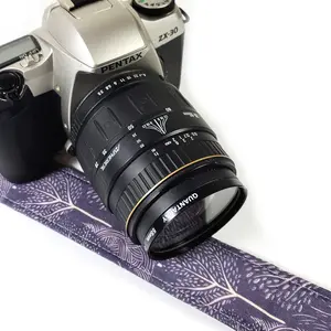 Purple Tree Camera Strap - Purple White Tree Camera Strap - Double Padded