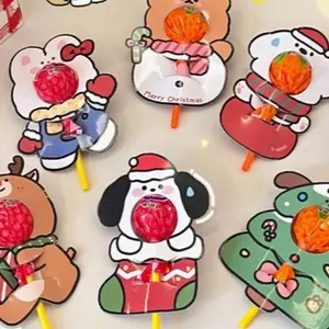 Christmas lollipop cardstock card blessing greeting card children's candy gift wrapping decoration card