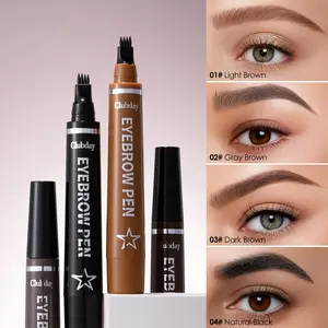 4-head eyebrow pencil with natural eyebrow shape, long-lasting waterproof and easy to color. The natural eyebrow pencil has distinct roots and 4 colors to choose from, suitable for various occasions and makeup looks Eyebrow Makeup Products