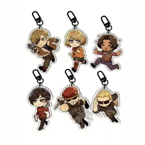 BIOHAZARD 4 Chibi Acrylic Keychain - Leon, Ashley, Ada, Krauser, Wesker & Merchant! Cute Keyring Accessory, Fun Charm For Backpack Or Purse | High Quality and Customer Favorite Items
