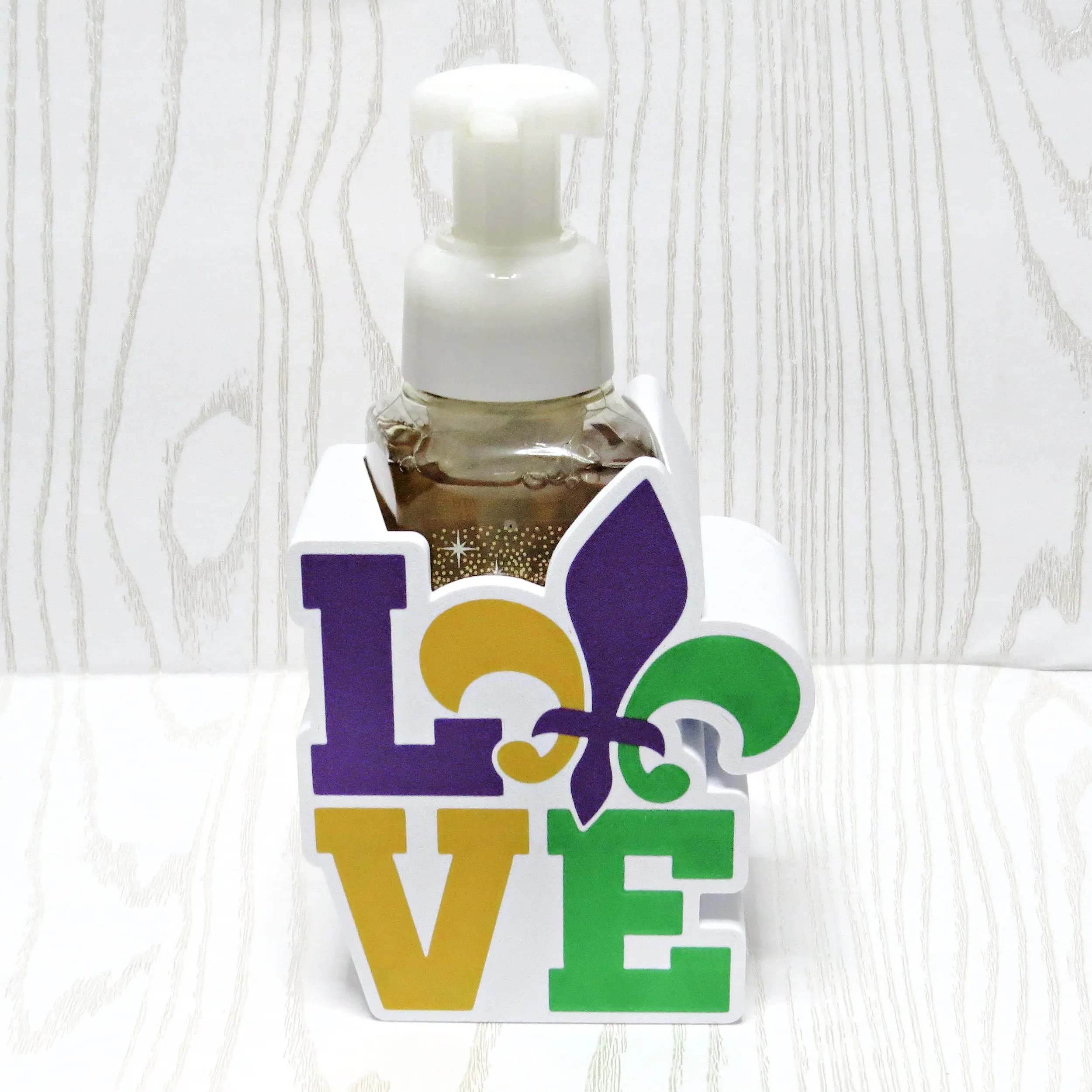Mardi Gras BBW Soap Holder – Festive Fleur de Lis Countertop Decor