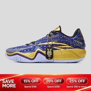 ANTA UNISEX KAI 3 "KAI Mentality" Basketball Shoes Purple Gold Anti-slip Rebound Sports Shoes