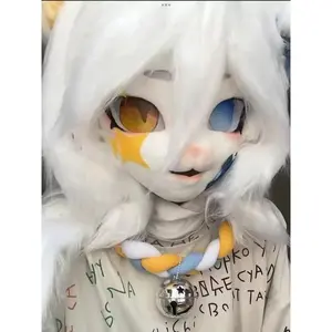 Cute Furry Kigurumi  Fursuit  Necklace Fursuit Accessories Braided Choker For Halloween Party Animal Cosplay Props Kigurumi New Costume Womenswear