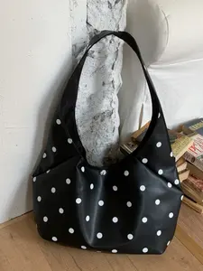 Women's Large Capacity Commuter Dumpling Bag, New Small Batch Design Color Block Polka Dot Shoulder Handbag, Crossbody Messenger Bag for Fall & Winter, Casual Crossbody Bags, Fashionable Daily Crossbody, Versatile Shoulder Bags