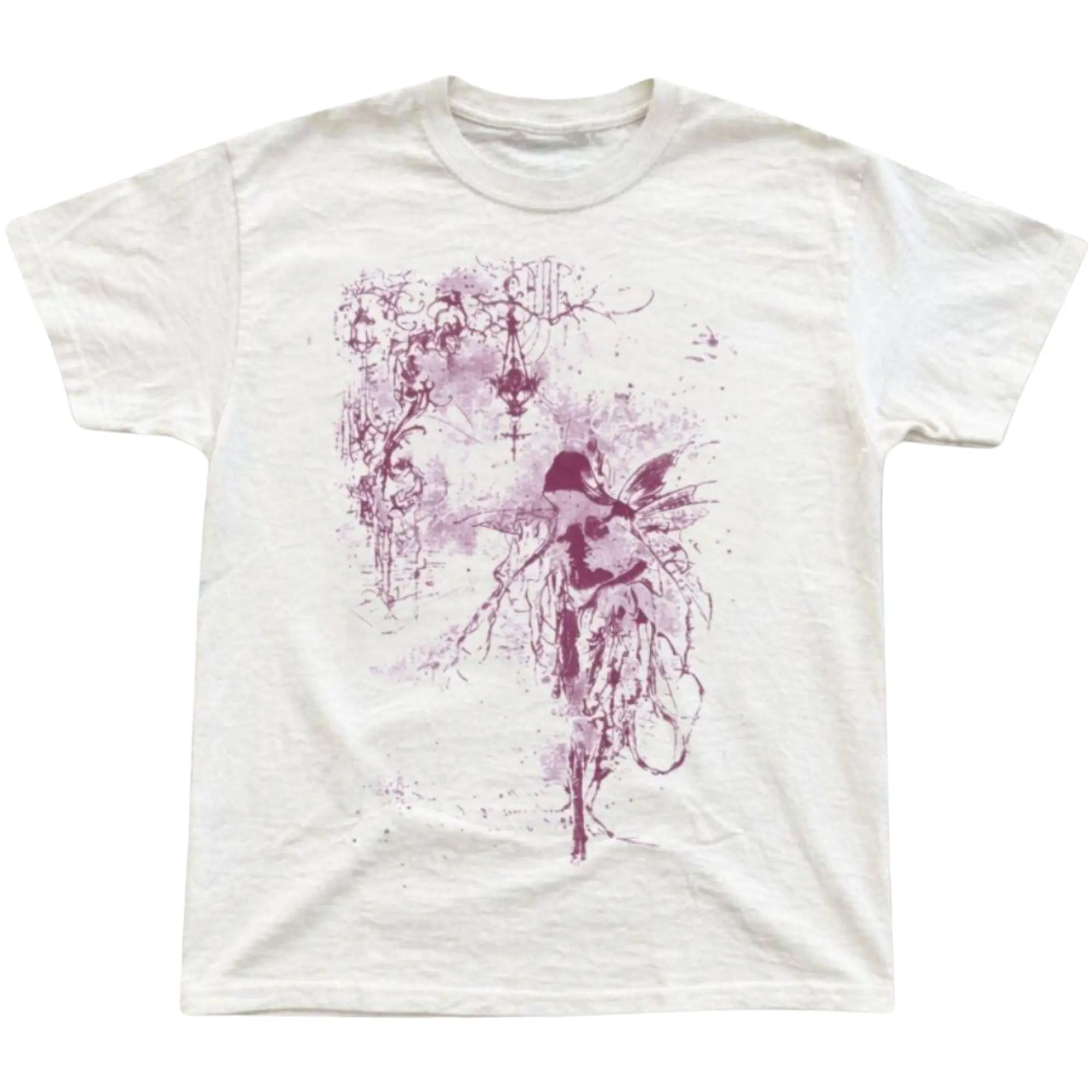 The Vintage Gothic Fairy Shirt, Y2K Fairycore T-Shirt, Dark Fantasy Watercolor Graphic Tee, Gift for Men, Gift for Women, Crew Neck T-shirt, Trending T-shirt
