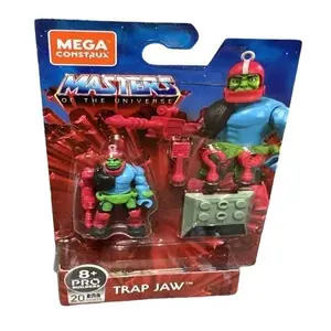 MOTU - Mega Construx - Trap Jaw Action Figure - (2' Inches) - (Includes 4 Attachments & Stand)