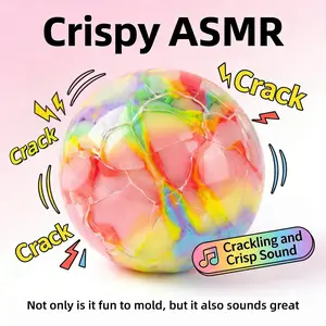 Super Relaxing Crispy Handmade Ball, Clear ASMR Sound, Crunchy Wax Skin Squeeze Toy, Slow Rebound Stress Relief, Perfect Gift for Parties and Holidays