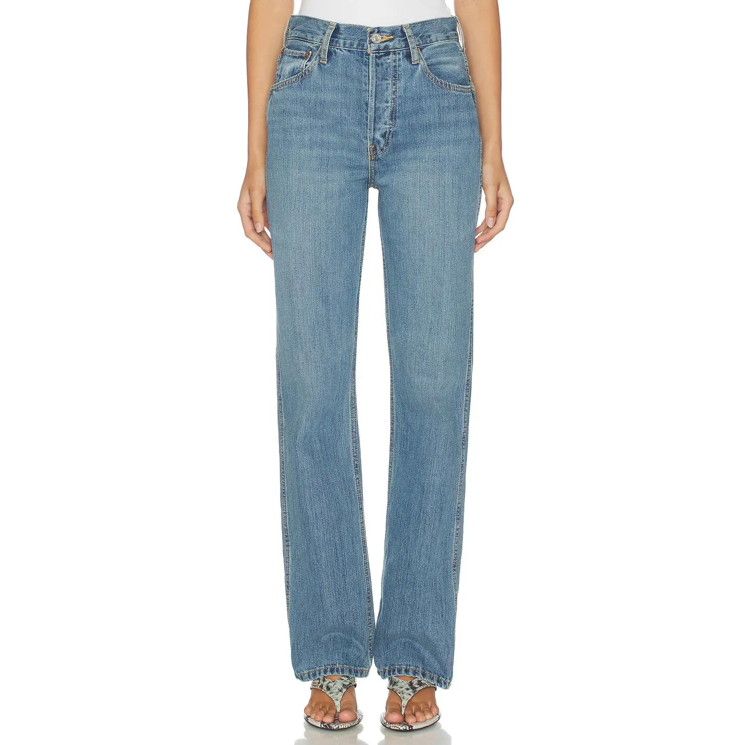 RE/DONE 90s High Rise Loose Jean in Cambria Blue
