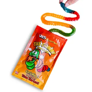 The Gummy Fireworm™ - 24 Inches Long Quadruple-Segmented Grub with Delicious Fruit Flavors & Increasing Spice Levels - biggummyfoods