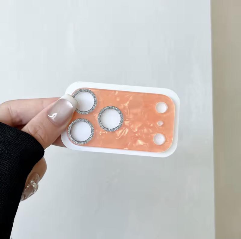 Iridescent Shining Rhinestone Camera Lens Protector for iPhone 17 Series Lens Film
