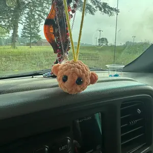 Fish, rearview mirror hanger, crochet fish, car decoration, goldfish, plushie