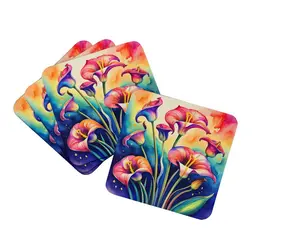 Colorful Calla Lilies Foam Coaster Set of 4