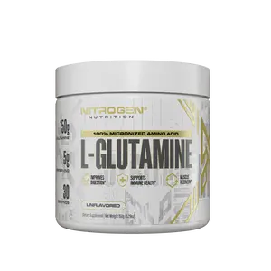 Nitrogen L-Glutamine | 100% Pure Micronized L-Glutamine Powder for Men & Women | Supports Muscle Recovery, Lean Muscle Preservation, Gut Health, Digestive Wellness, Exercise Recovery & Post-Workout Performance | Unflavored Daily Amino Acid Supplement