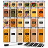 AISOON 32-Piece Kitchen Utensils & Gadgets Storage Set - 16 Airtight Anti-Leak BPA-Free Plastic Canisters + 16 Lids, with Labels & Marker for Cereal, Flour, Baking Supplies