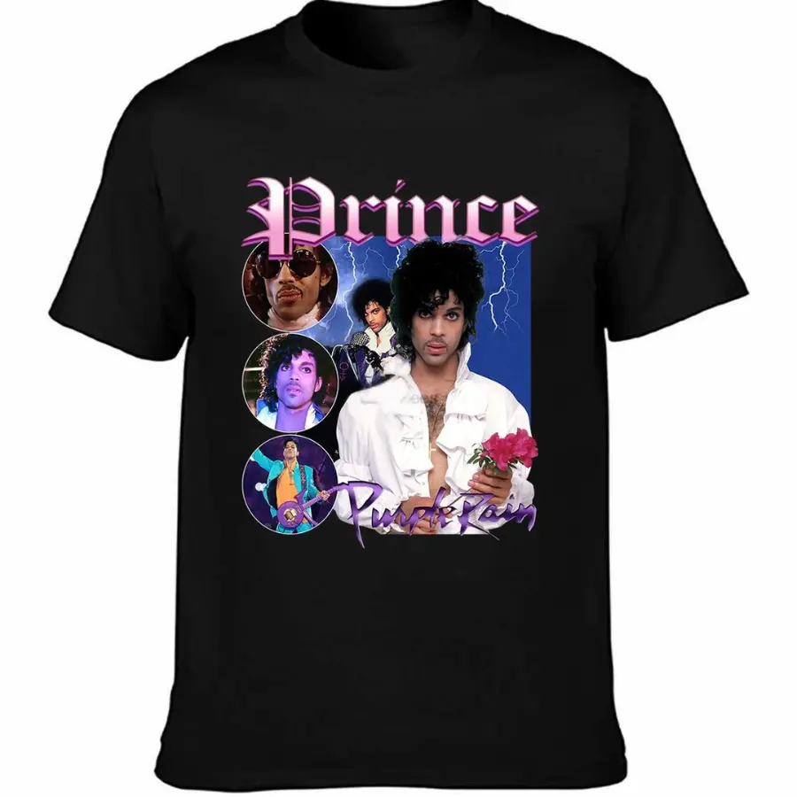 Prince Purple Rain Vintage Graphic Tee, Retro 80s Music Legend Shirt, Iconic Pop Rock Tour Style, Classic Fashion Cotton, Full Colors, For Men, For Women Tshirt Unisex Womenswear Top