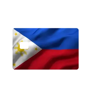 Custom Adhesive Stickers Philippines Flag Credit Card Sticker - High Quality, Waterproof, Stain Resistant