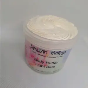 Mens light blue body butter