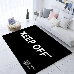 28 Free Shipping, Keep Off Rug, Black Keep Off, Personalized Gift Rug, Keepoff Custom Rug, Boy Room Decor Rug, Cool Rug, Black White Rug, Gift for Her Rug
