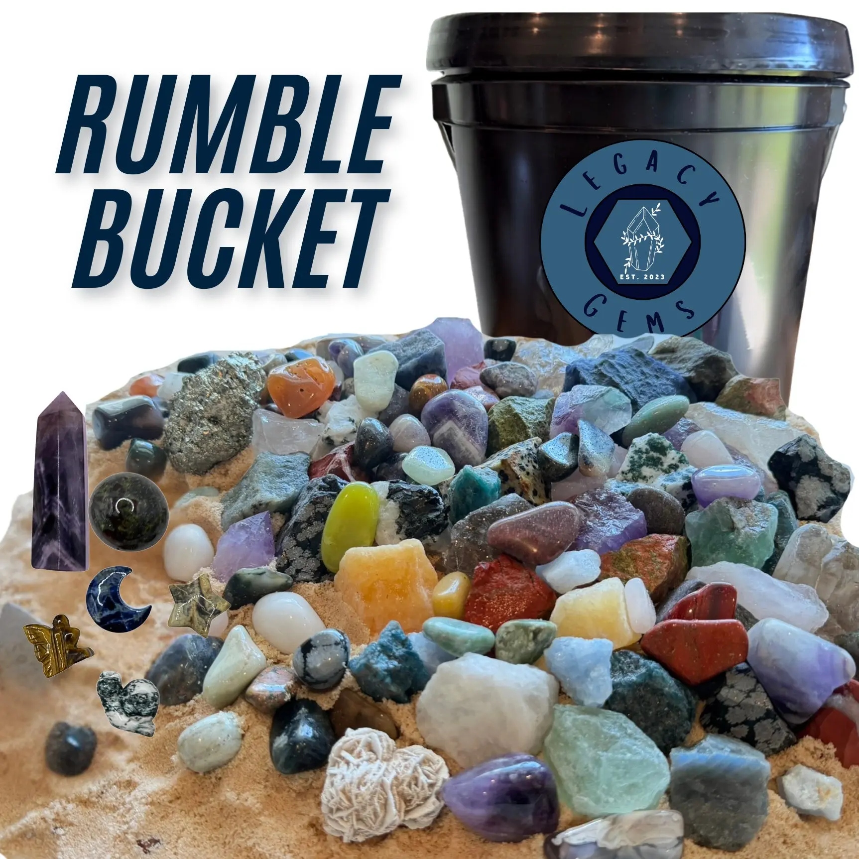 Rumble (Raw and Tumbled) Mining Bucket