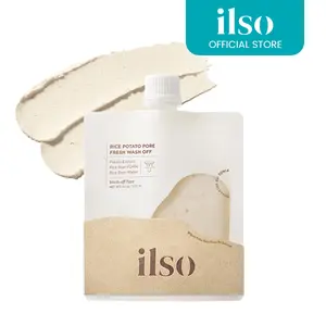 ilso Rice Potato Pore Fresh Wash-Off Face Mask, 5.29 oz, with Rice Bran Water and Potato Extract, Korean skincare, blackheads, sebum