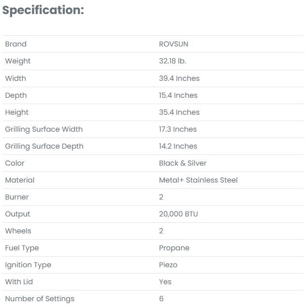 [TOP RATED - FLASH SALE] ROVSUN 2-Burner 20000 BTU Portable Rolling Propane Outdoor Griddle with Stand & Lid