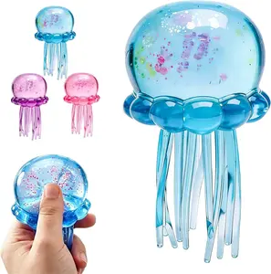 Jellyfish Squishy,Jellyfish Design Squeeze Stress Ball,Drop Malt Sugar Balls for Anxiety Stress,Sensory Toy with a Super Solid Squish for Adult