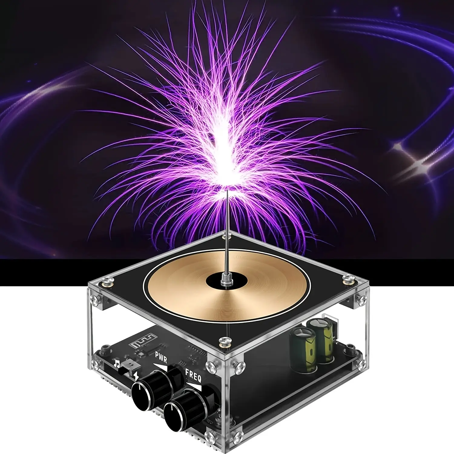 Musical Tesla Coil Science Experiment Kit, Desktop Plasma Arc Speaker, STEM Educational Desk Toy for Kids & Adults, Birthday Gift Idea