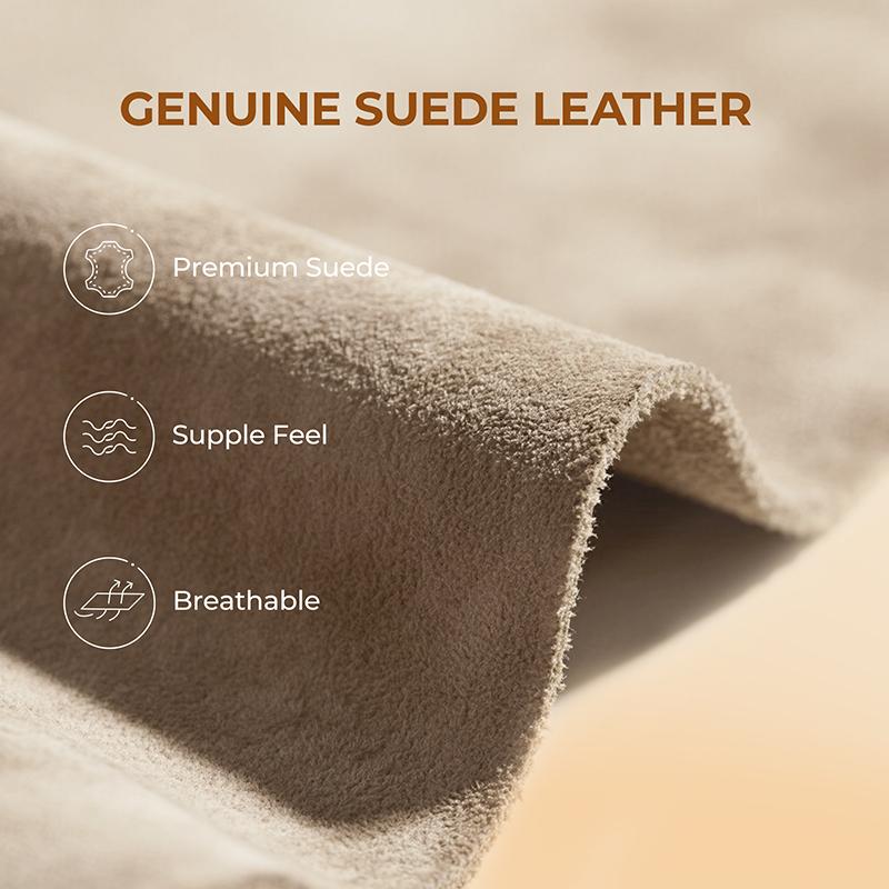 Dream Pairs [FuzzyEasy] Women‘s Men's Unisex Casual Slip-on Suede Leather Fuzzy Slippers Couple Indoor Outdoor Fluffy Home Comfort Winter Cute Warm Furry Shoes Classic Stylish Girl Footwear Walking Shoes Nail