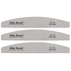 Forte Zebra Halfmoon Nail File 100/100 Pink Center