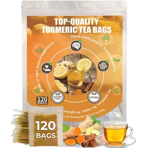 Premium Turmeric Ginger Cinnamon Tea - 100% Handmade Eco-conscious Bags No Sugar No Caffeine No Gluten Vegan Herbal Beverage