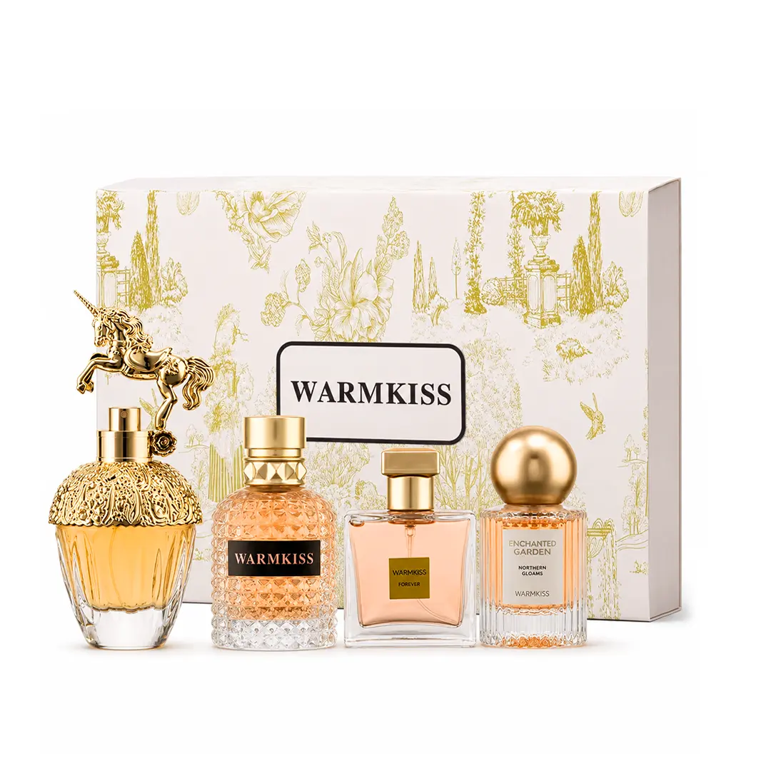 WARMKISS Women’s Perfume Gift Set, 4 Scents, 135ml Total | Floral & Fresh Fragrance Collection | Long-Lasting Birthday Gift for Her|4-piece luxury fragrance collection