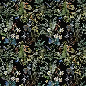 Vintage Floral Bird Plant Pattern Wallpaper, Dark Printed Self-Adhesive Waterproof Peel and Stick Decor for Home, Easy Installation for Kitchen, Bedroom, and Living Room