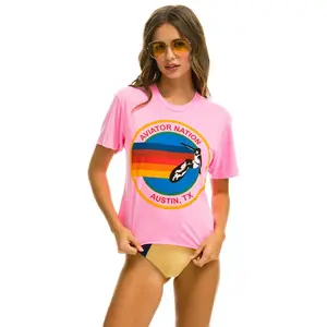 SIGNATURE AUSTIN BOYFRIEND TEE - NEON PINK