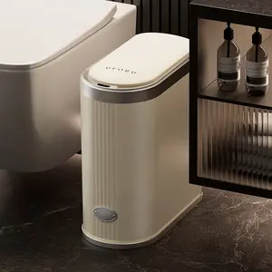 UFORU 3.17 gal White smart Automatic Motion Sensor Trash Can for Bathroom & Bedroom – Touch-Free, Odor-Sealing Creative Waste Bin Restroom