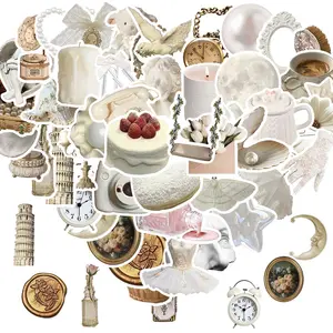 Aesthetic Sticker, 50pcs/set Waterproof Scrapbook Sticker, Vinyl Sticker for Laptop Phone Skateboard Bumper Decals, Personalized Sticker Pack for Kids Teens Girls