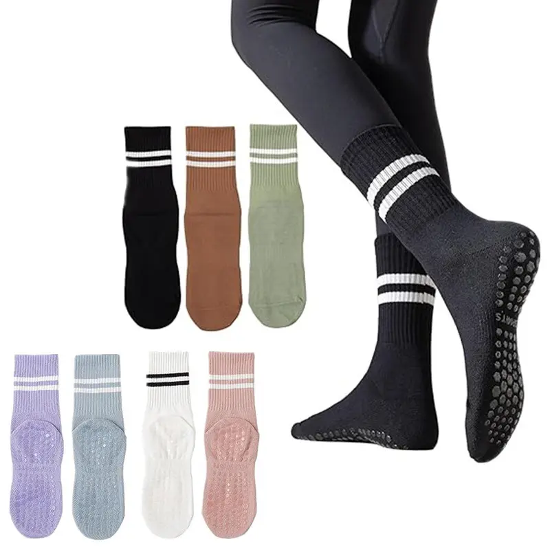 Yoga Socks for Women - 3/6 Pairs Non-Slip Design | Ideal for Yoga Pilates Dance Barefoot Activities Trampoline Home & Hospital Use | Comfortable Secure Fit
