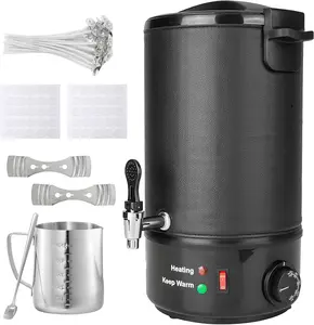 Commercial 8L Wax Melter for Candle Making - Electric Candle Maker Machine with Easy Pour Spout, Temperature Control & Quick Melt Design - Ideal for Soap, Soy Wax, Home or Business Use