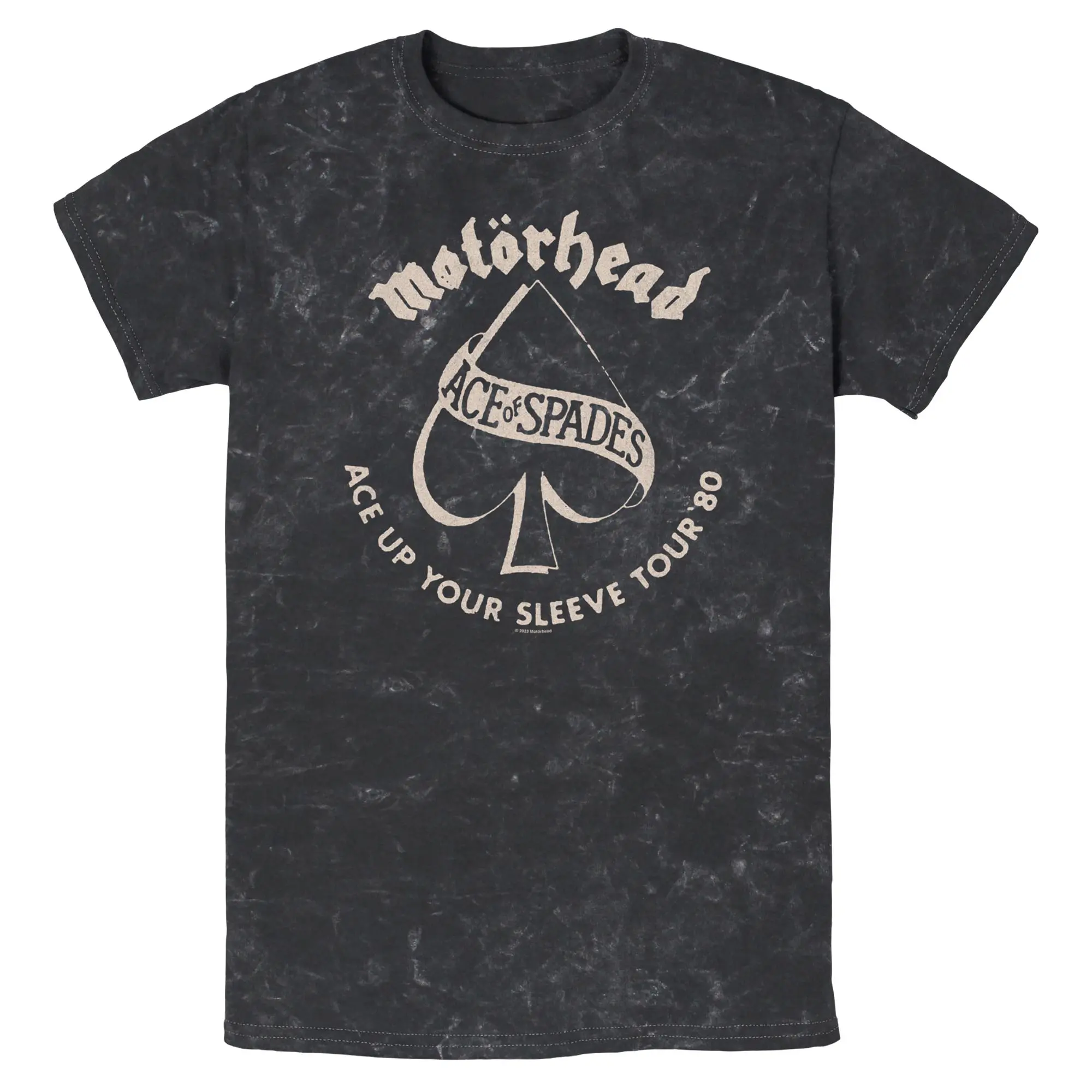Men's Motorhead Ace Up Your Sleeve Tour 80 Short-Sleeve Round Neck Digital Direct-To-Garment Tee, Men's Casual Top, Shortsleeve, Graphic Print