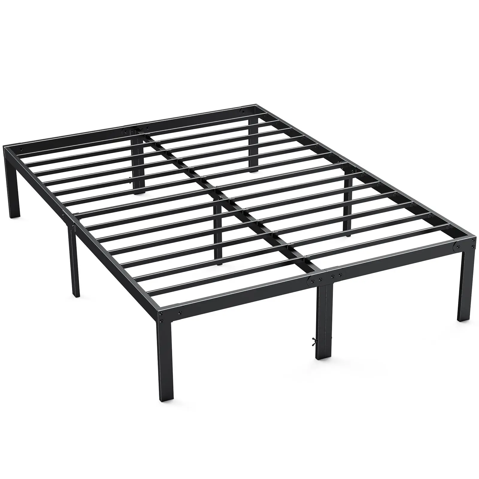 Sweetcrispy Heavy Duty Metal Platform King Size Bed Frame - 14 in Furniture, Under-Frame Storage, Sturdy Steel Slat Support, No Box Spring Needed, Fast Assembly Modern Bed