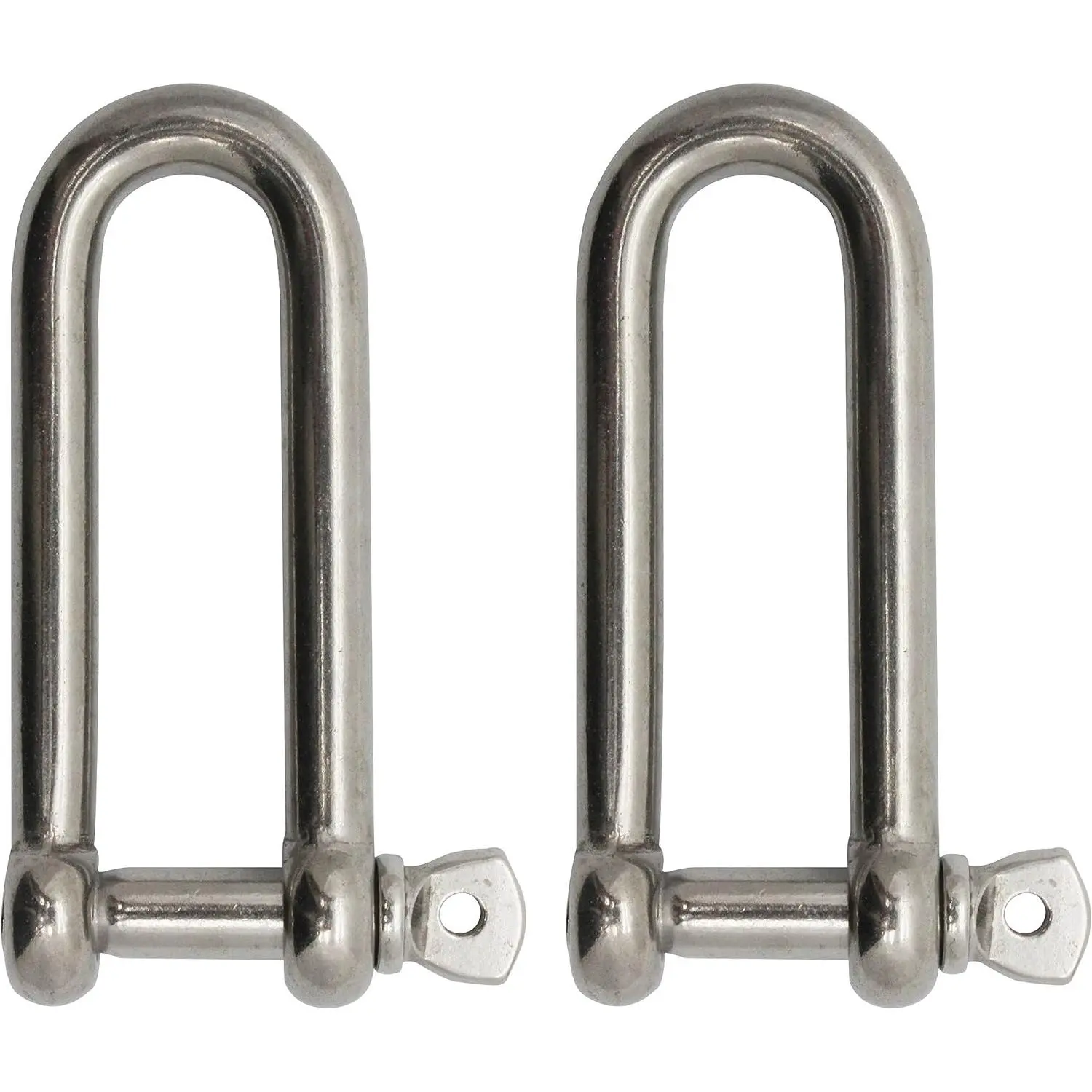 3006.8204.2 BoatTector Stainless Steel Long D Shackle - 5/16", 2-Pack