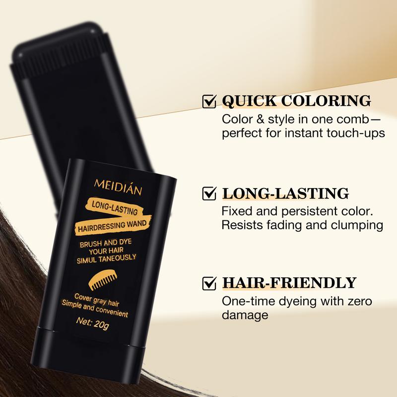 【BUY 1 GET 1】Temporary Hair Dye Comb Hair Color Comb Portable for Quick Touch - Ups, Easy to Color,Covers Gray Hair Haircare Ash Brown Blonde Balayage