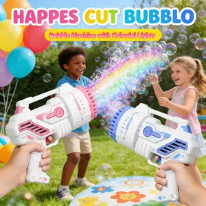 Bubble Machine Kids Toys, Bubble Machine with Colorful Lights and Thousands Bubbles, Outdoor Toy Birthday Party Favors Gifts for Boys Girls Age 4-12 Years Old,Outdoor Toys, New Year Gifts, Birthday Gifts
