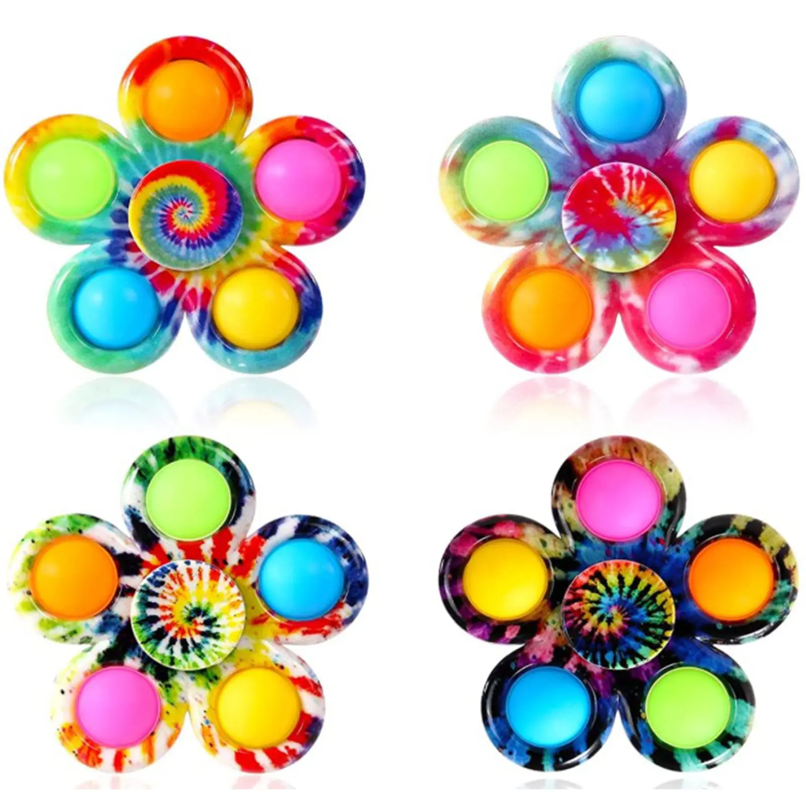 Flower Shaped Decompression Toys Set, Educational Brain Training Stress Relief Board Game for Children