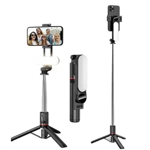 Selfie Stick with Light - Portable Tripod Design for Enhanced Photography Experience