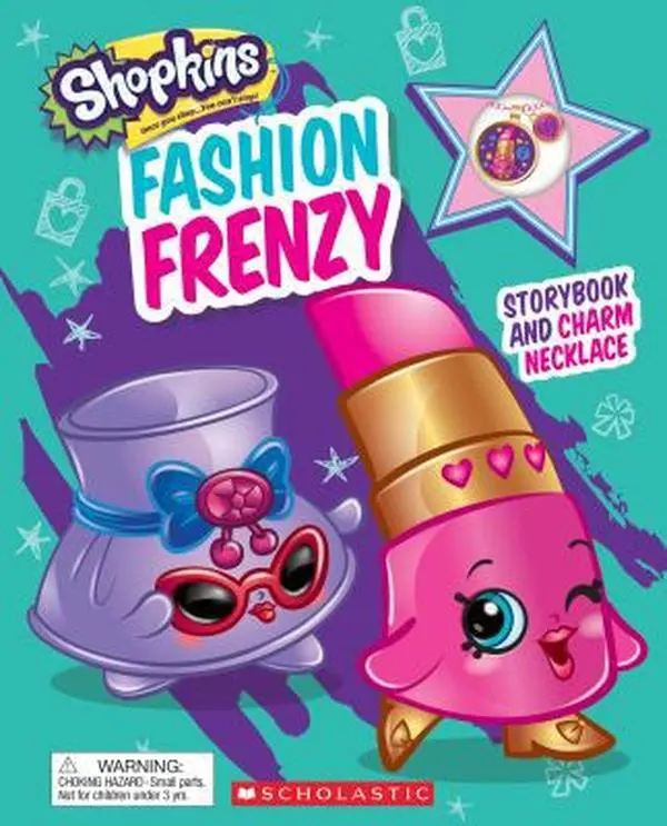 USED Book - Fashion Frenzy (Shopkins: Storybook with Charm Necklace) by Malone, Sydney (Hardcover) - english