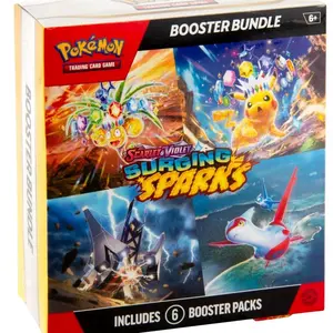 Pokémon Surging Sparks Booster Bundle - 6 Packs with Collectible Cards for Trading Card Game Scarlet & Violet Edition