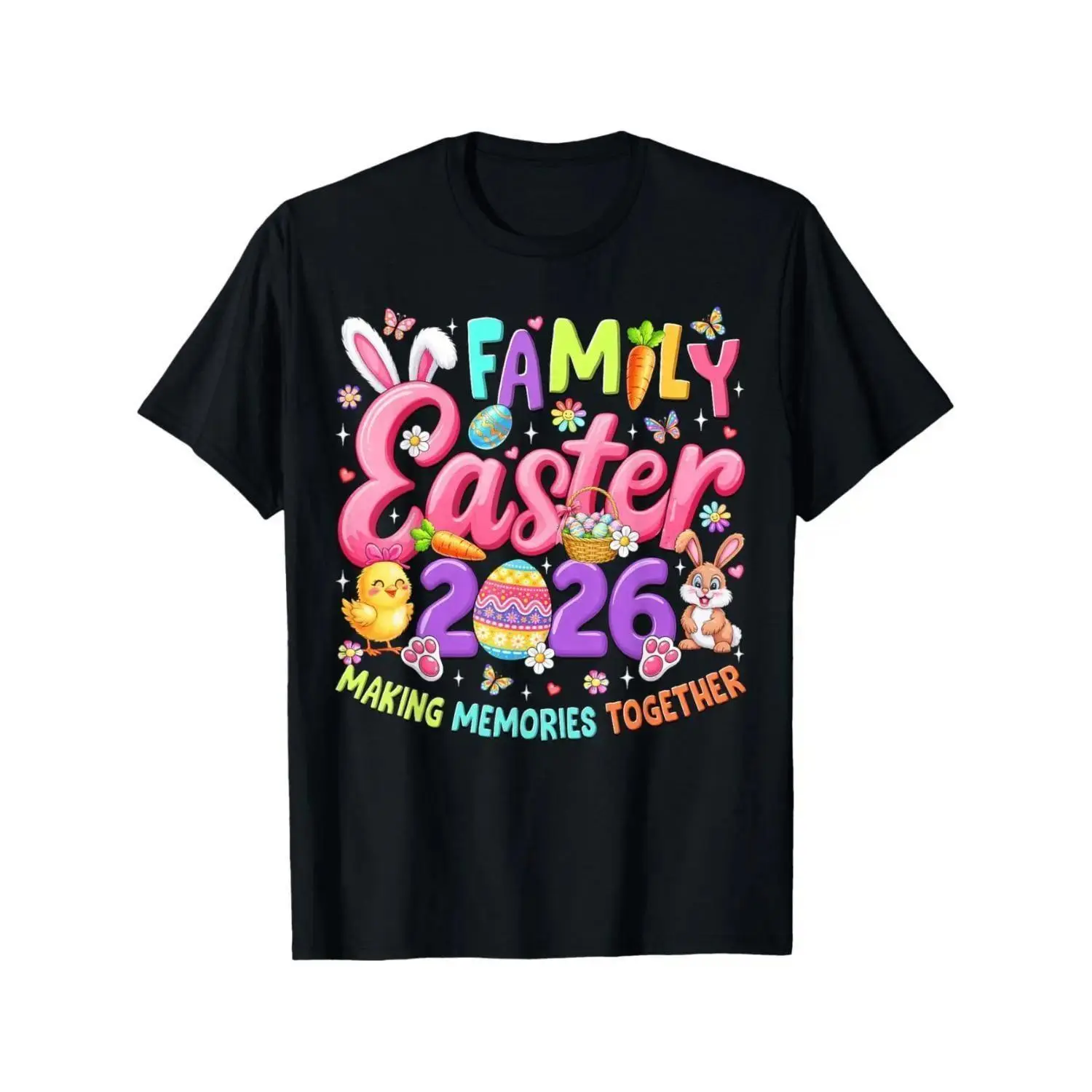 Family Easter 2026 Short Sleeve T Shirt for Women and Men Ideal for Daily Wear Holiday Celebrations and Special Occasions