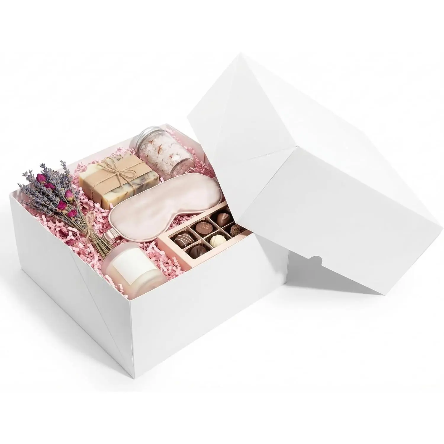 10x10x5 Inches White  Boxes with  for Presents, 10 Pack Large  Boxes, Sturdy Cardboard Bridesmaid Proposal Box for Wedding,  Shower, Graduation, Corporate Gifts, Christmas